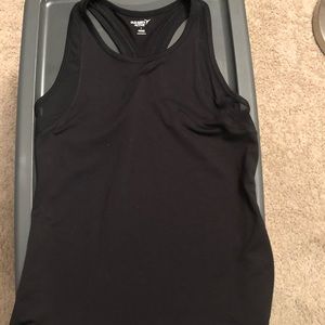 Black racer back workout tank
